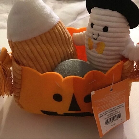 Halloween Pumpkin Dog Toy Set - 4ct - Hyde & EEK! BRAND NEW WITH TAGS. - Picture 4 of 7